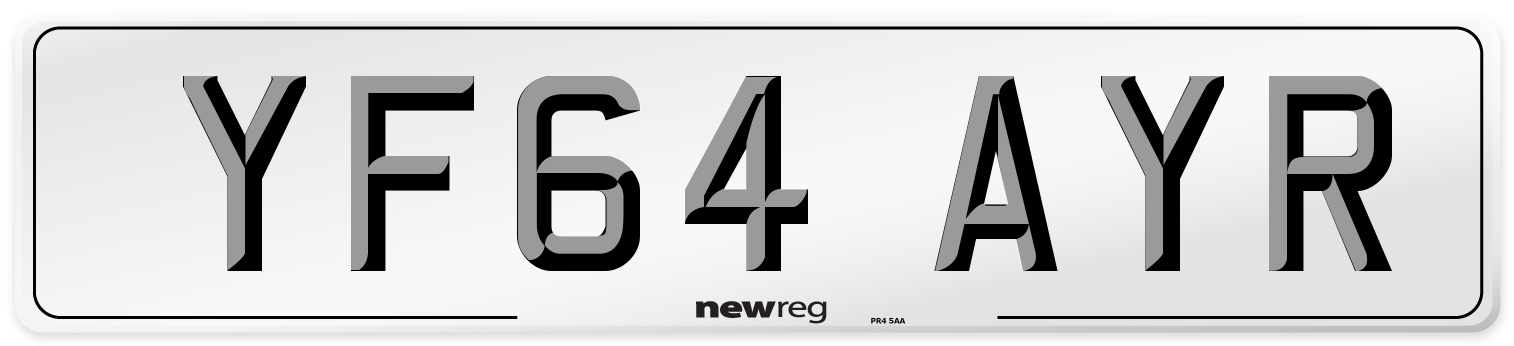 YF64 AYR Number Plate from New Reg